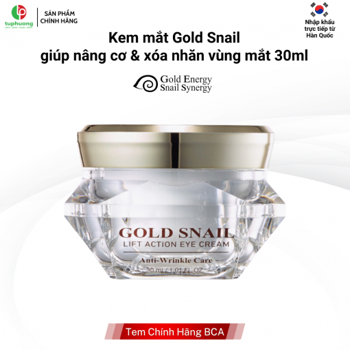 Kem mắt Gold Snail giúp nâng cơ xóa thâm vùng mắt