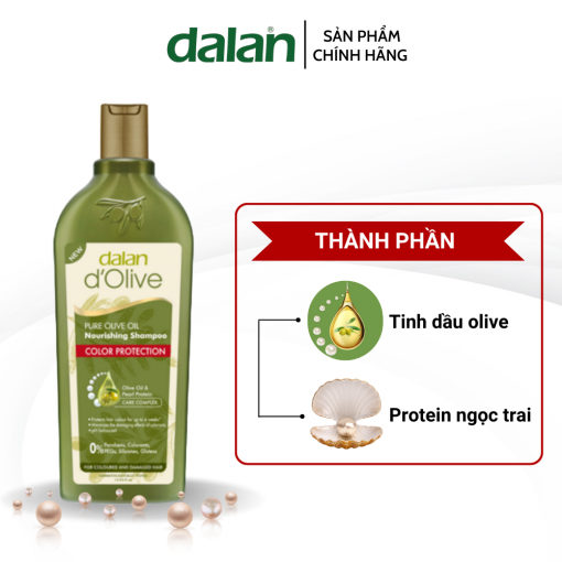 Thành phần nổi bật trong dầu gội cho tóc nhuộm Dalan D'Olive