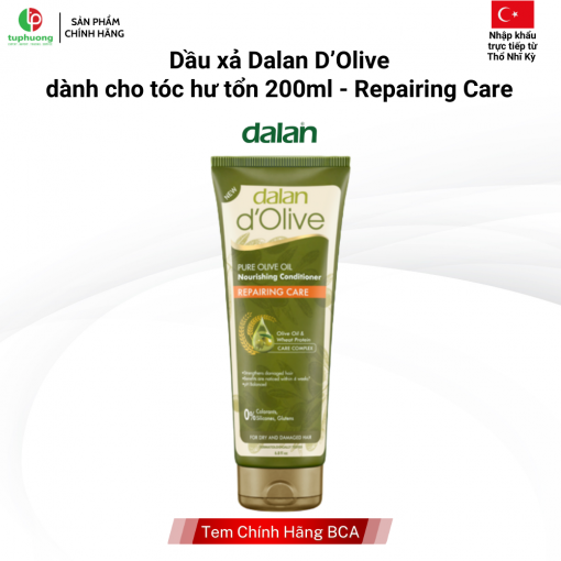 Dầu xả cho tóc hư tổn Dalan D'Olive Repairing Care