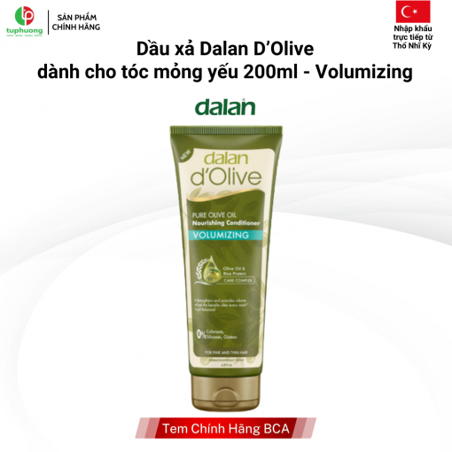 Dầu xả cho tóc mỏng yếu Dalan D'Olive Volumizing