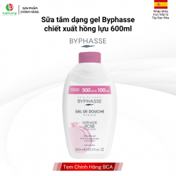 Sữa tắm dạng gel Byphasse chiết xuất hồng lựu 600ml