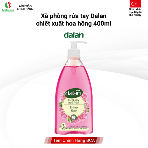 Xà phòng rửa tay Dalan D'Olive chiết xuất hoa hồng